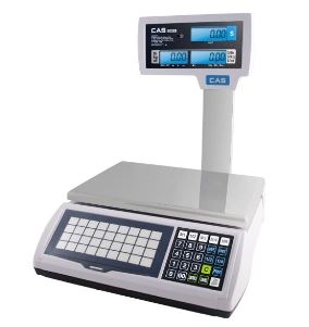 CAS 30 LB Portable LCD Price Computing Scale with Pole Display - Legal for Trade