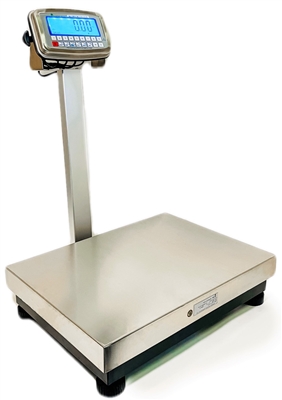 500 lb x 0.1 lb 18" x 24" Bench Scale - stainless steel numeric keyboard