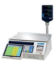 CAS 30 lb Label Printing Scale with Pole Display - Legal for Trade