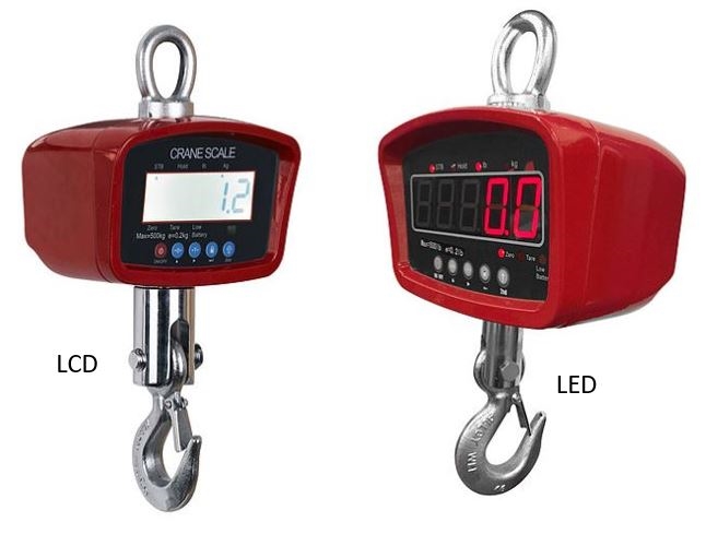 1500 x 0.5 lb Hanging Industrial Crane Scale - LED or LCD