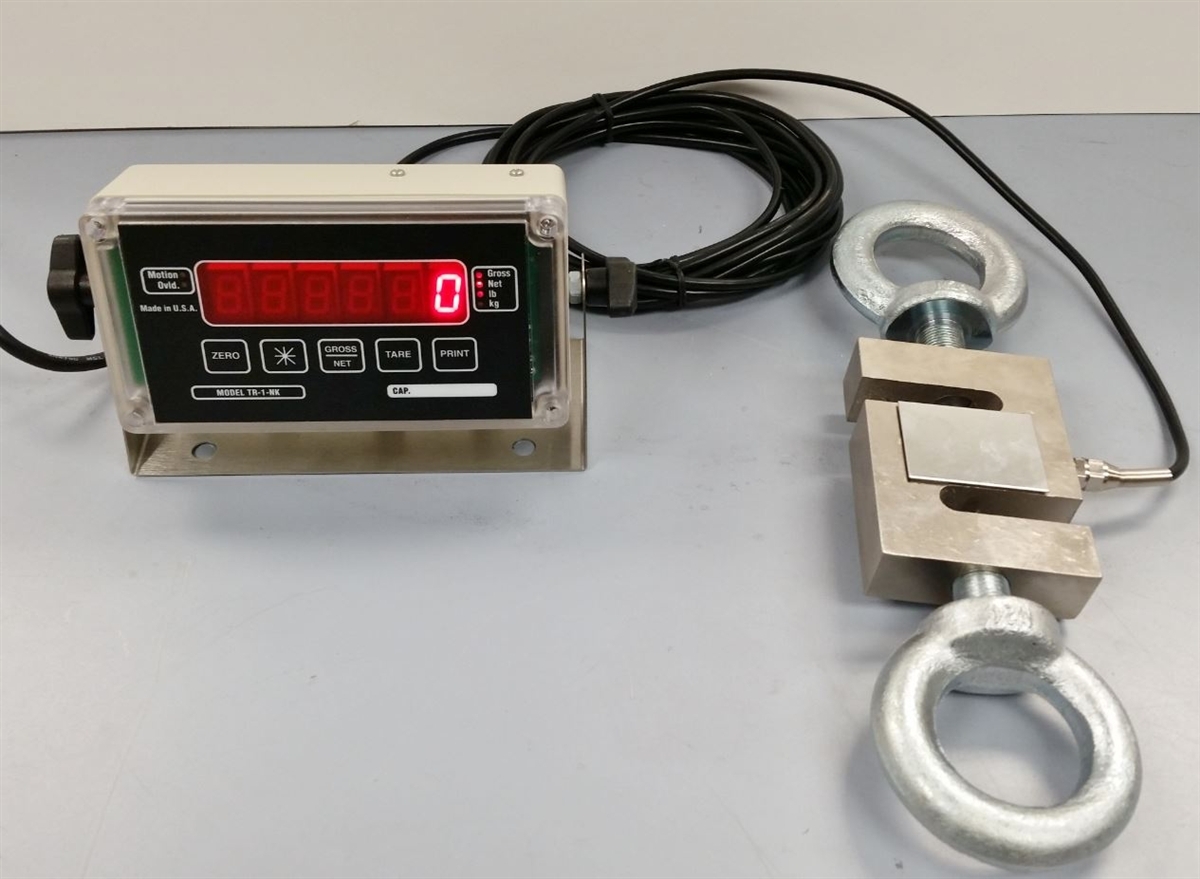 Crane Scale 3000X0.2 lb S-Type load cell ST-3k/PS-IN101 Indicator,20 Cable,Peak Hold,New 