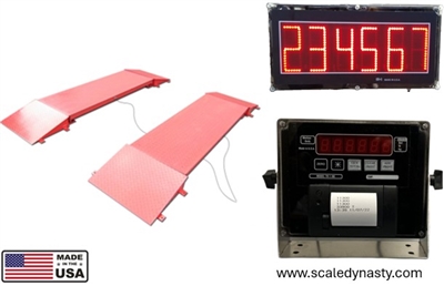 Truck Axle scale with indicator, display and printer