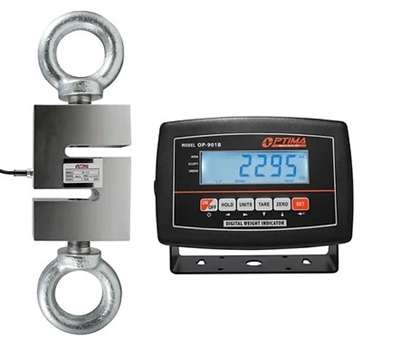 5,000 lbs x 0.5 lb Crane Scale - S Type Load Cell with Indicator